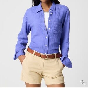 J CREW | Double-gauze button-up shirt